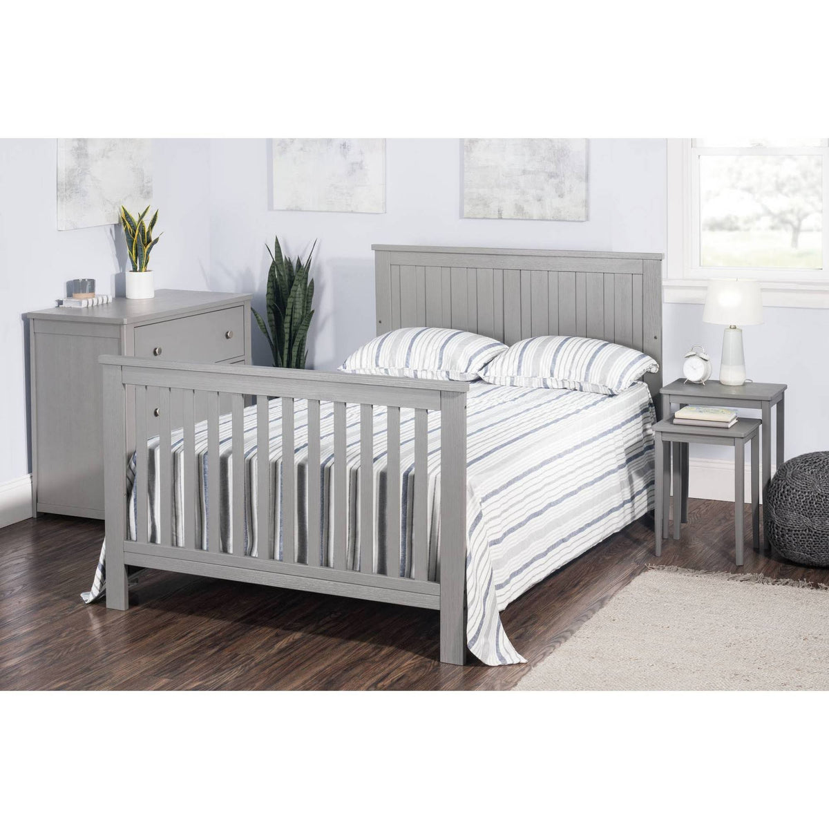 Brushed Pebble 4-in-1 Convertible Crib S18939