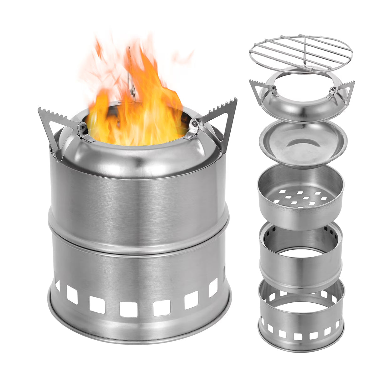 Lightweight Stainless Steel Wood Stove H725706