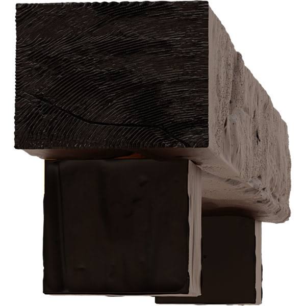 Premium Mahogany Faux Wood Fireplace Mantel Kit with Corbels I635241