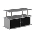 Gray TV Stand with 2 Storage Cabinets and Shelf V850