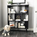 Ash Wood Black 7 Cube Bookshelf K17234