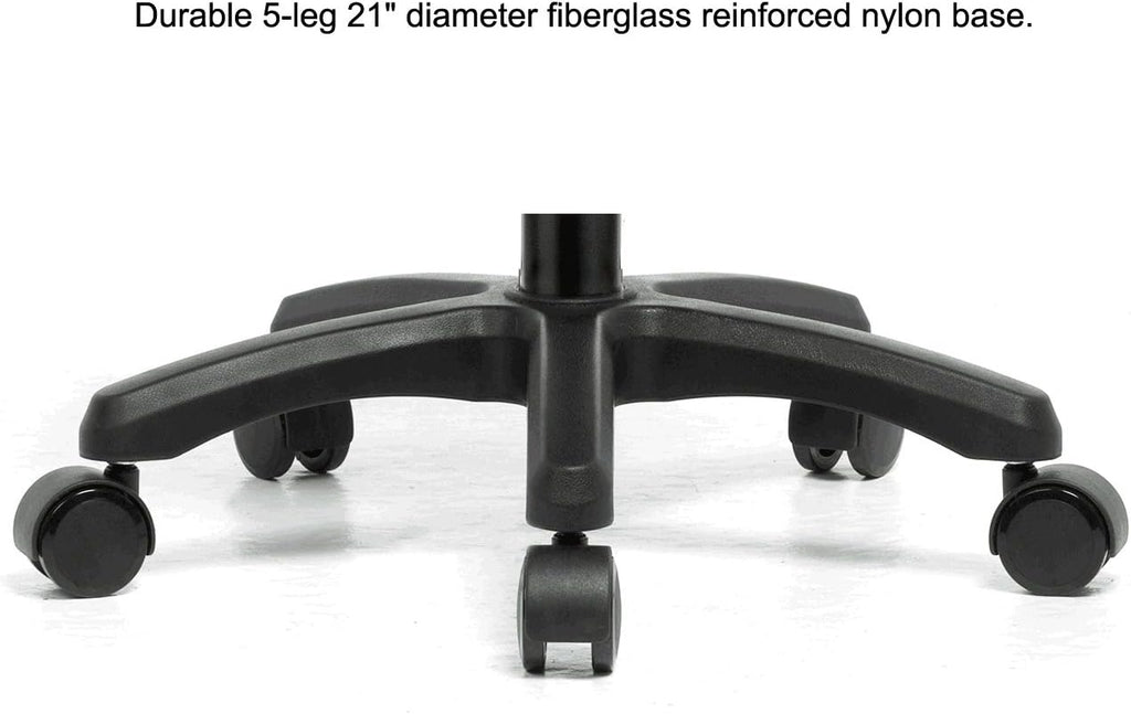 Rolling Height Adjustable Stool with Footring (Black Vinyl) C994