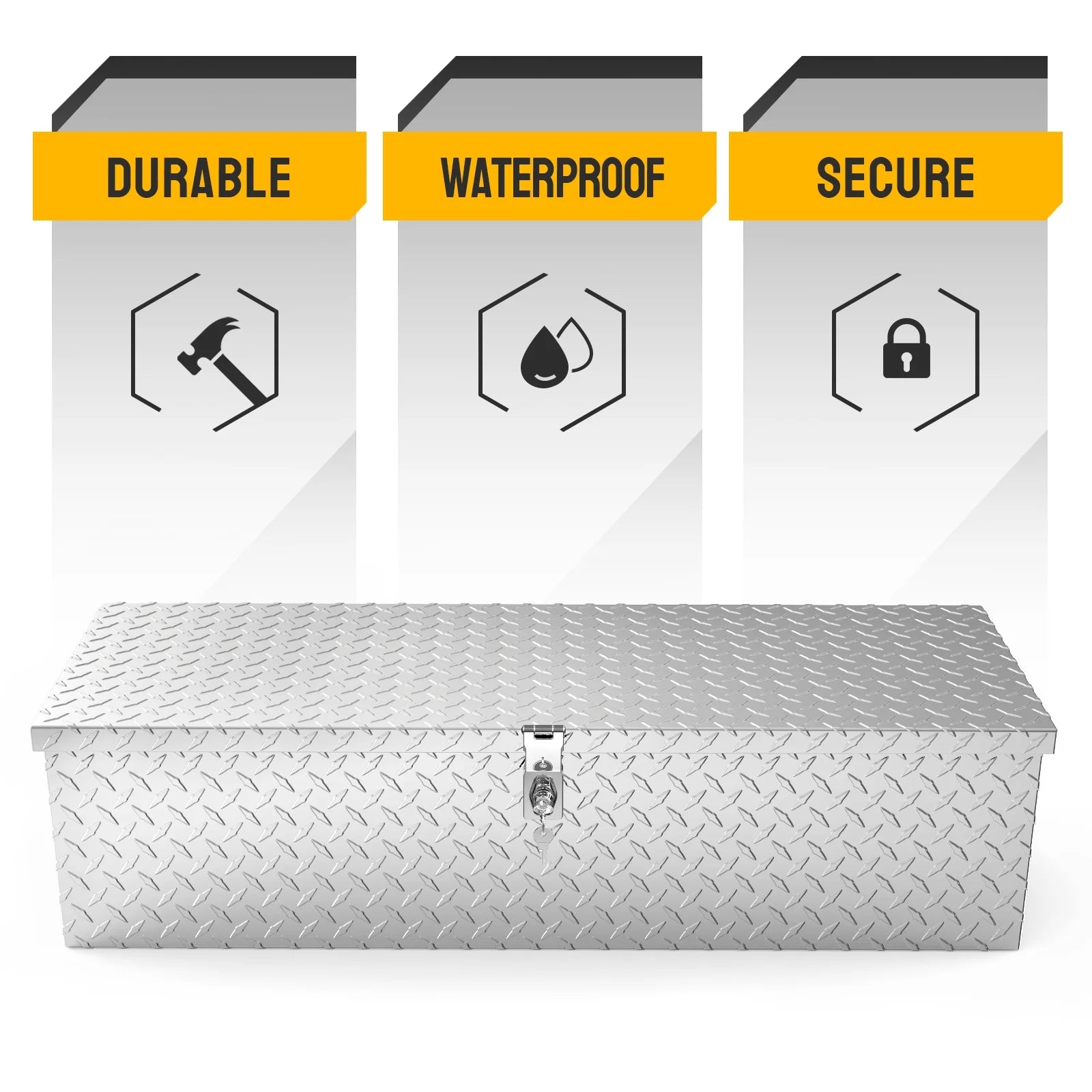 39 inch Aluminum Truck Tool Box with Lock & Keys S557066