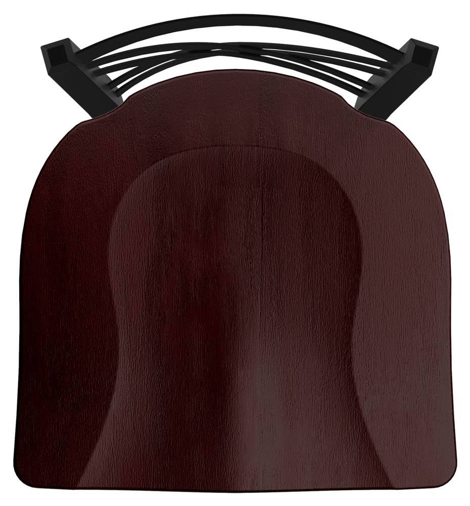 25x22 Swivel Counter Stool with Black Wrinkle Finish and Dark Cherry Maple Seat Z254020