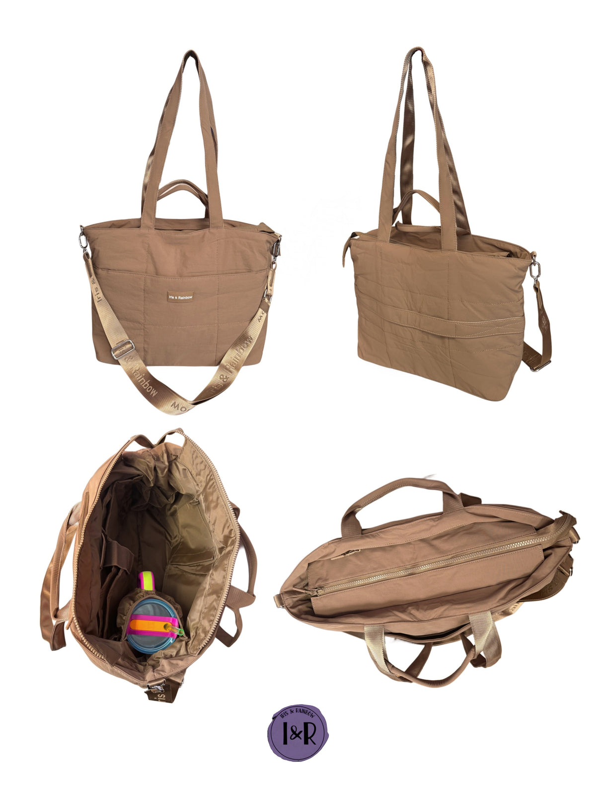Iris Sensational Tote (#5004) Large Canvas Tote with Multiple Pockets - By Iris & Rainbow