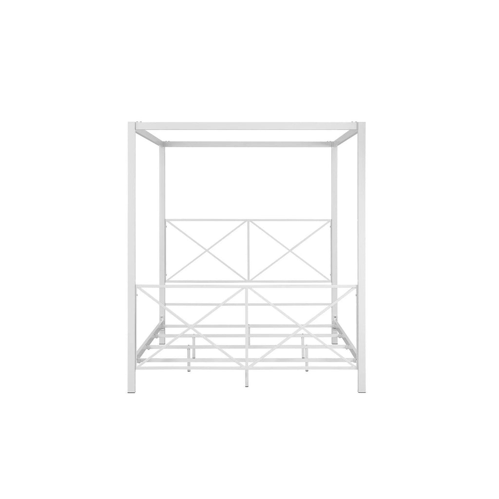White Canopy Bed P384