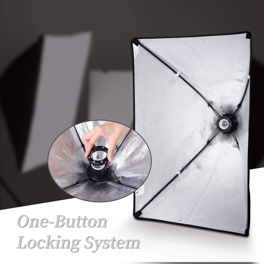 Softbox Lighting Kit 20x28'' Continuous Lighting with 2pcs 5500K Bulb K6919