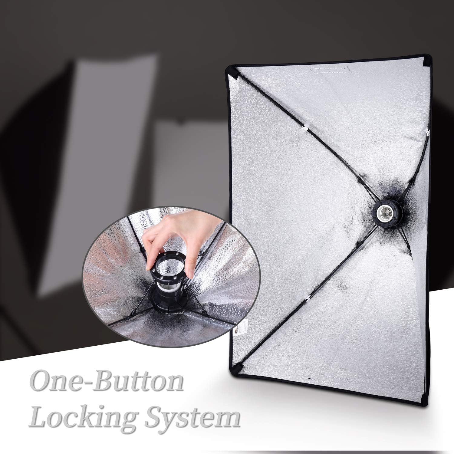 Softbox Lighting Kit 20x28'' Continuous Lighting with 2pcs 5500K Bulb K6919