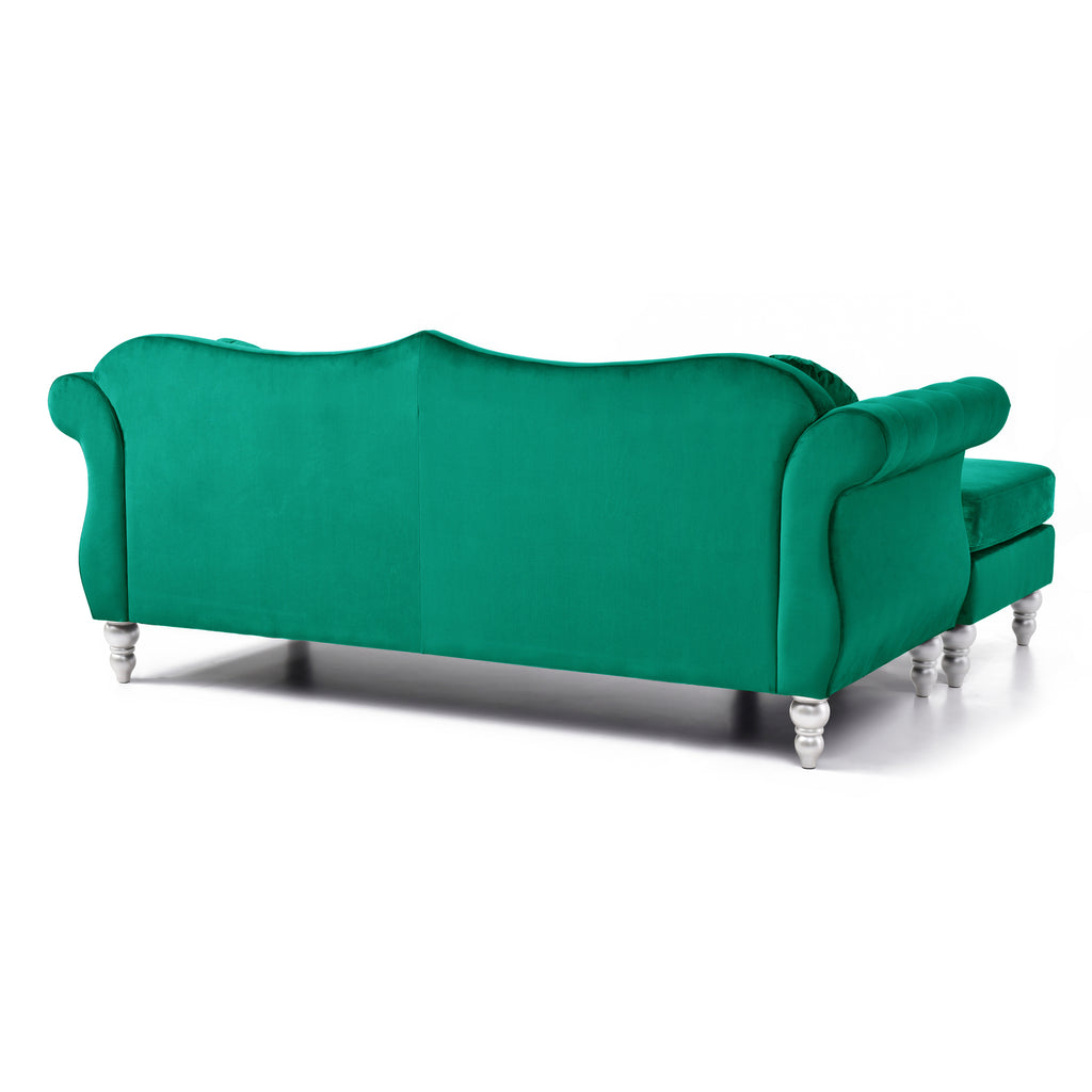 Green Sofa Chaise L3599