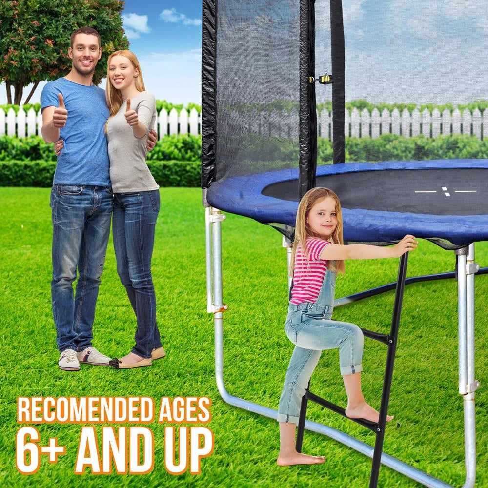 2 Step Galvanized Steel Trampoline Safety Ladder Y216
