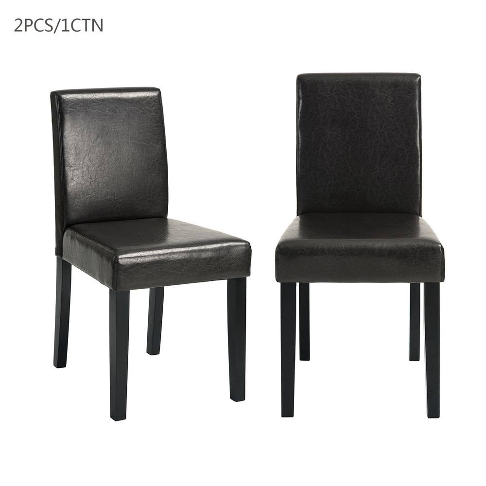 Brown PU Side Dining Chair (Set of 2) F8369