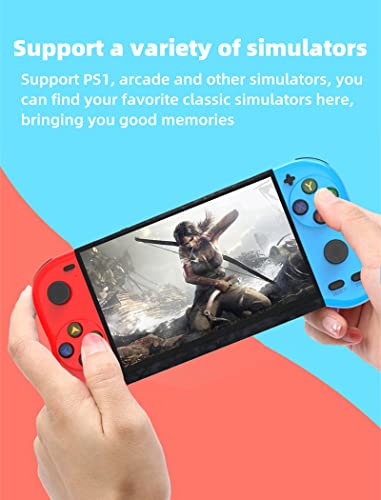 5.1-inch Handheld Game Console Built-in 12000 Games (Bluered) D2590