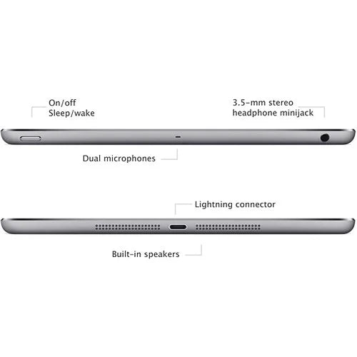 Refurbished Apple iPad Air 9.7in Wi-Fi 64GB Space Gray E800