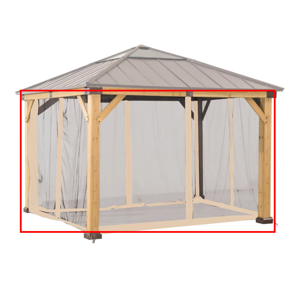 Replacement Mosquito Netting Set for Hard Top Gazebo L243