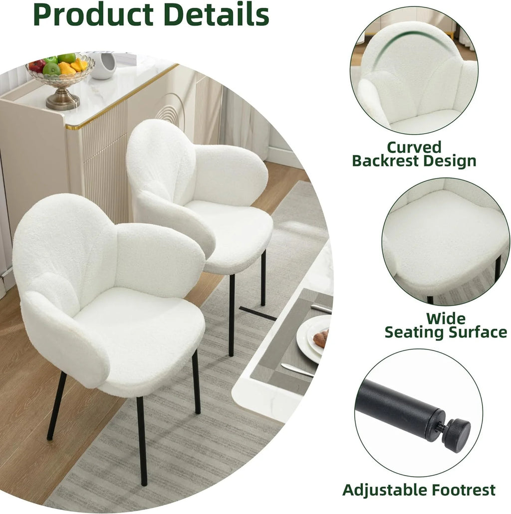 White Dining Chair Set of 2 Y132