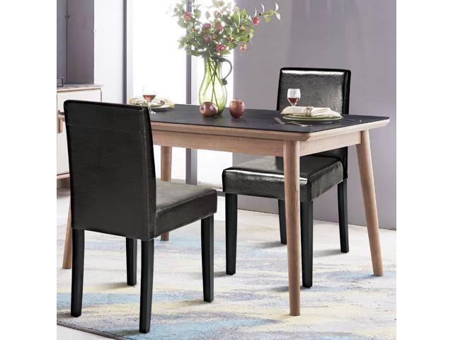 Brown PU Side Dining Chair (Set of 2) F8369