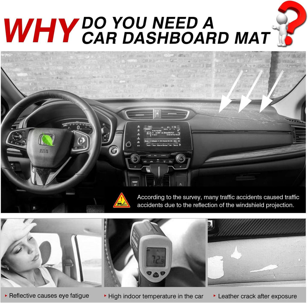 Suede Dash Mat Cover for Honda CR-V 2017-2022 H6781
