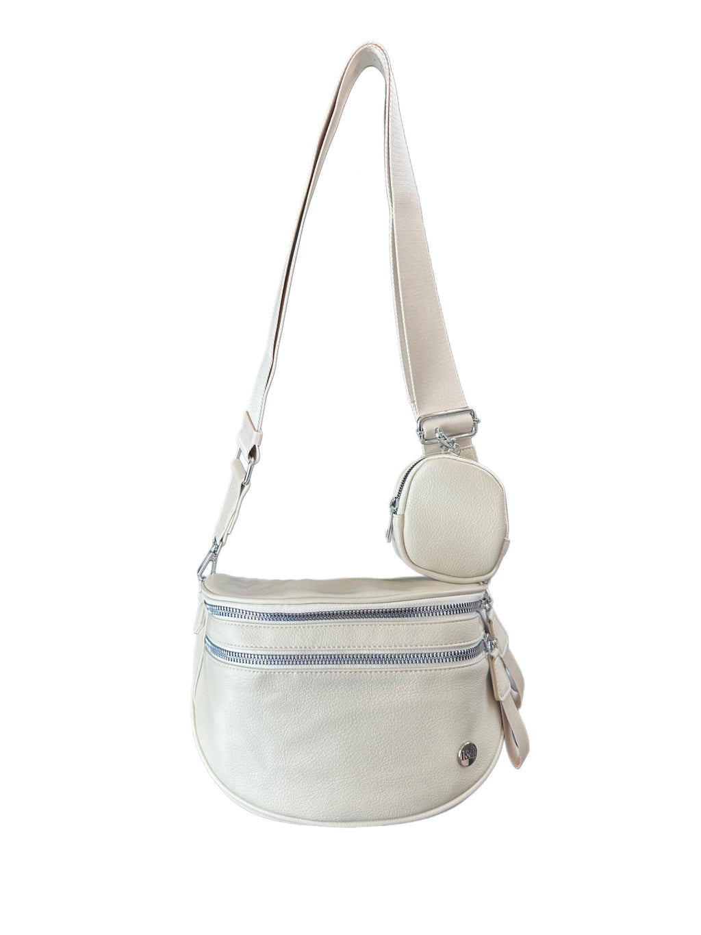 Iris June Best Version Faux Leather Bag (#8063) Detachable Strap Hip Bag with Coin Purse - By Iris & Rainbow