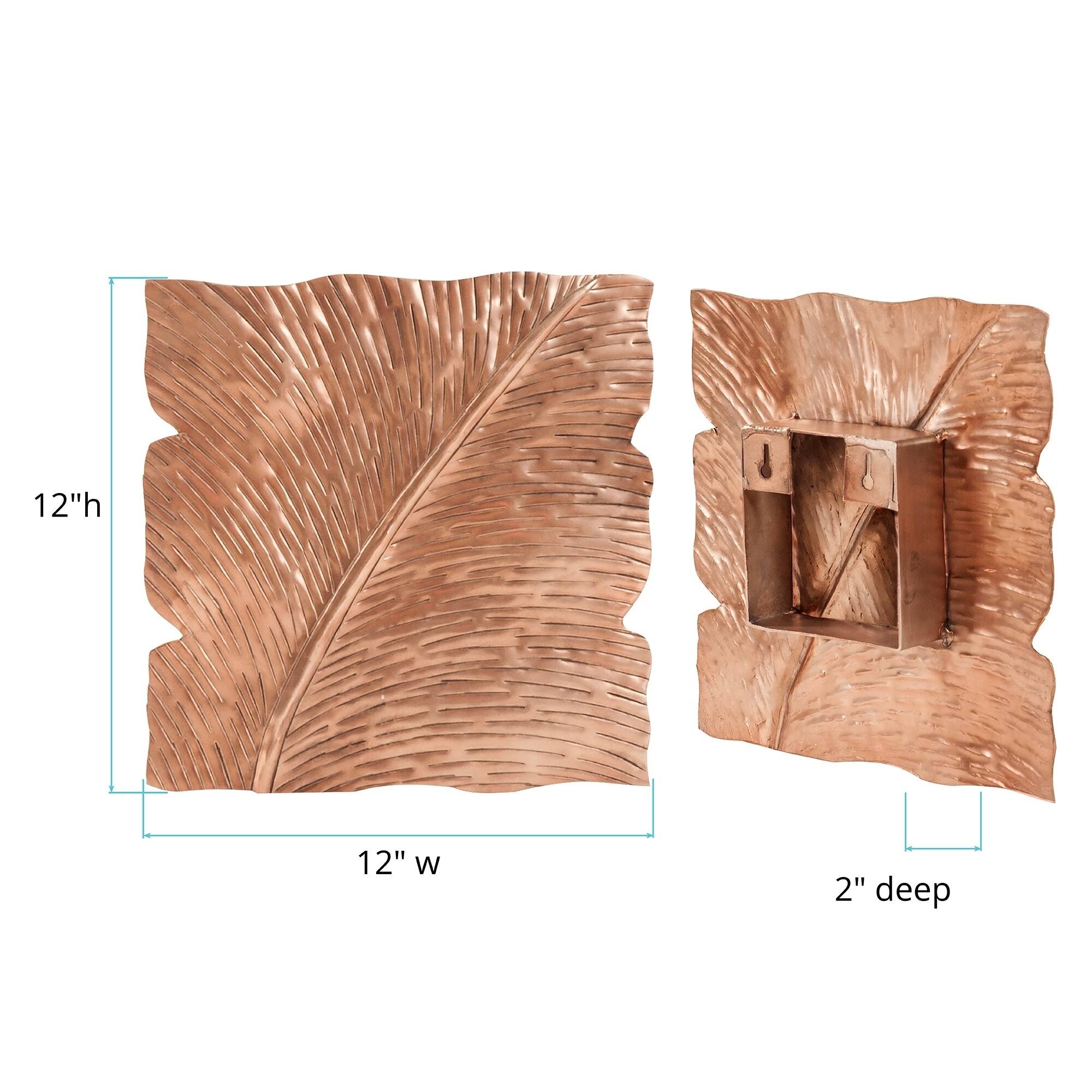 Square Leaf Wall Decor with Antique Silver P8999
