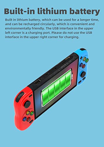 5.1-inch Handheld Game Console Built-in 12000 Games (Bluered) D2590