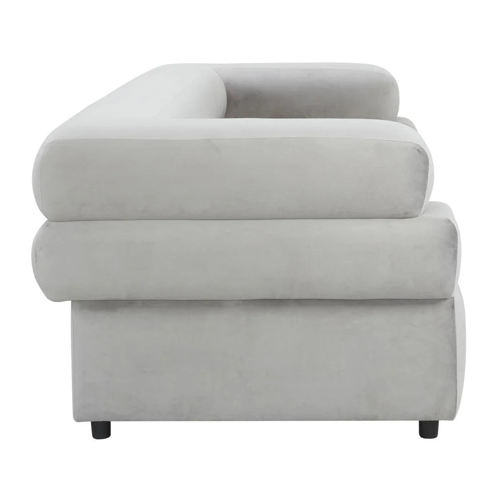 Light Grey Velvet Sofa N3836