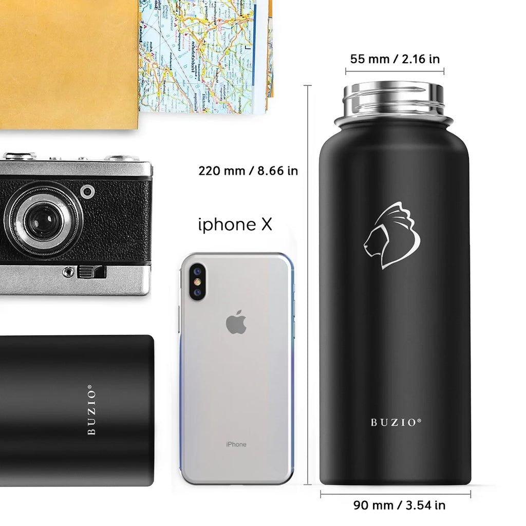 32oz Insulated Stainless Steel Water Bottle with Straw Lid and Flex Cap O707