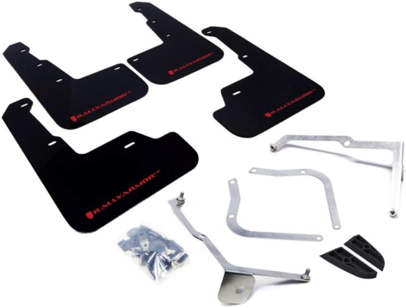 Black Mud Flap with Red Logo E3193