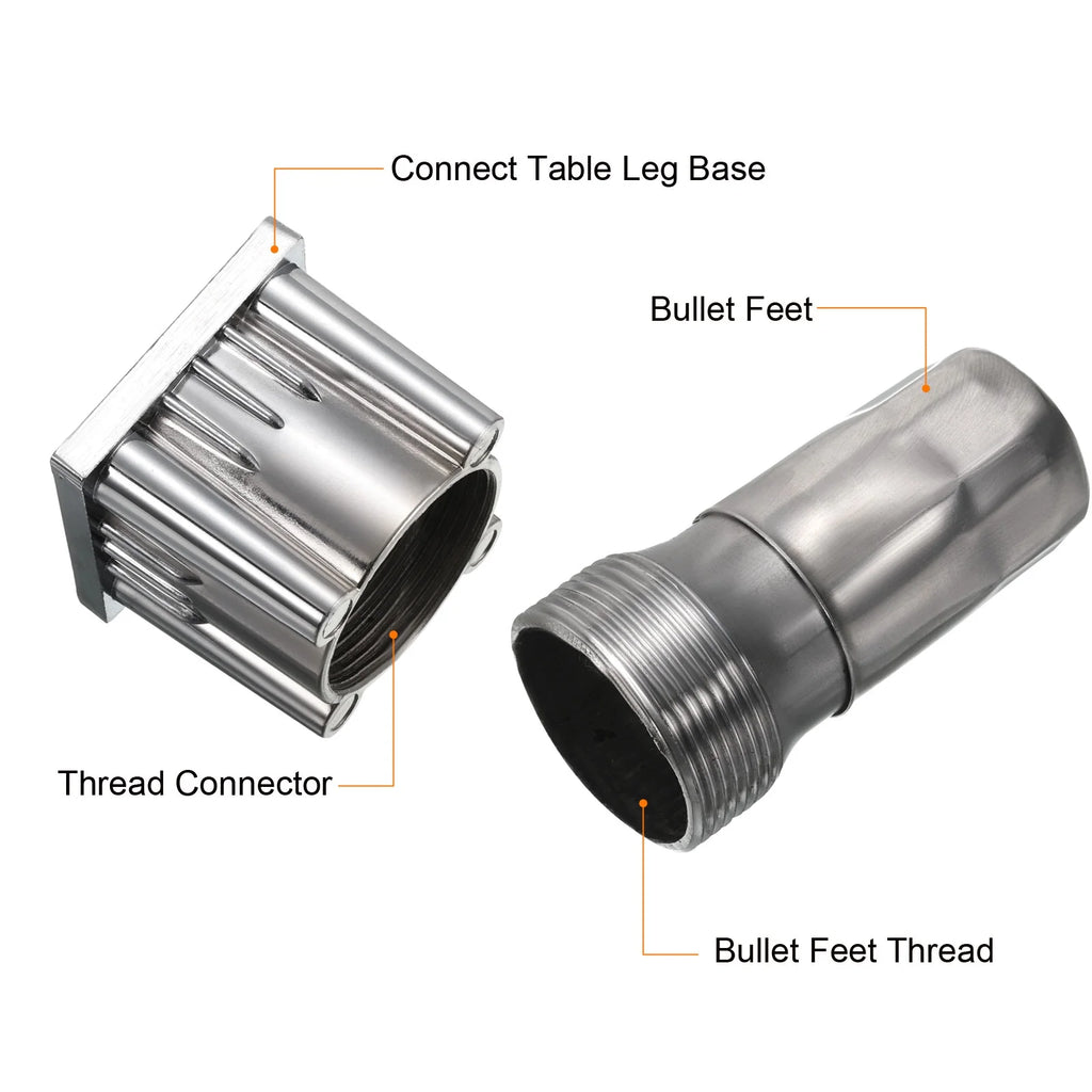 4.1" Stainless Steel Table Legs for 2" Square Tubing C560