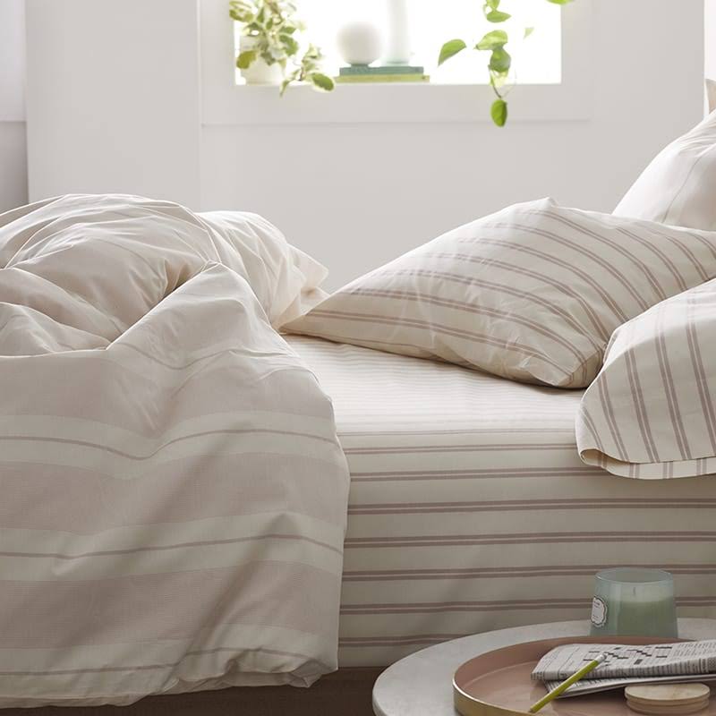 Pink Cotton Percale Queen Duvet Cover A637