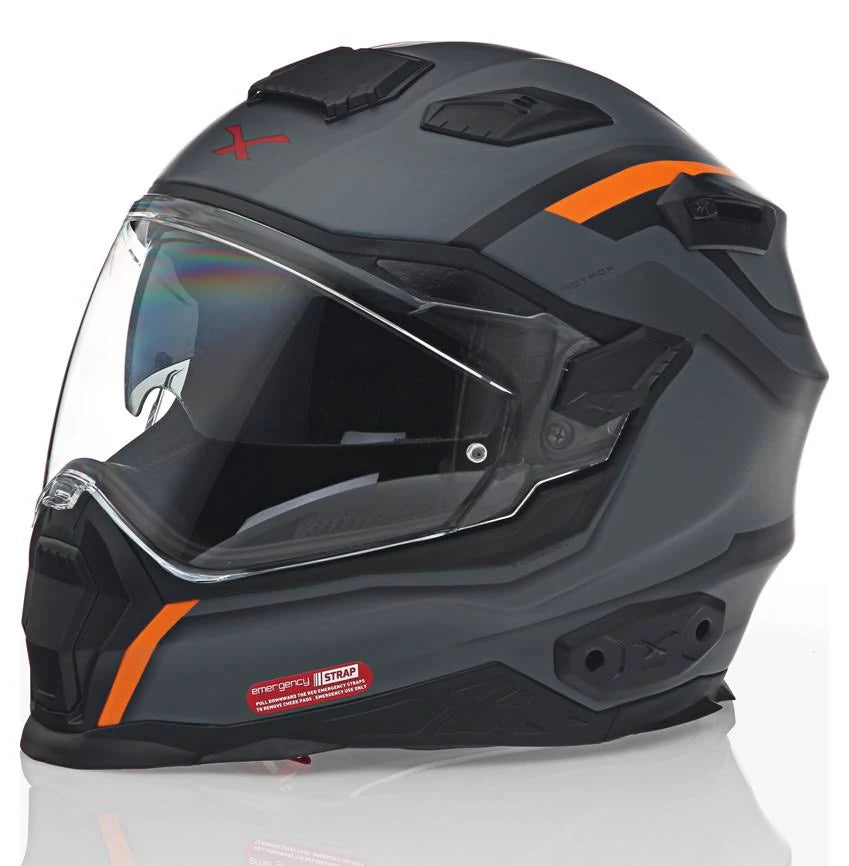 Orange Motrox Helmet, Large S3166