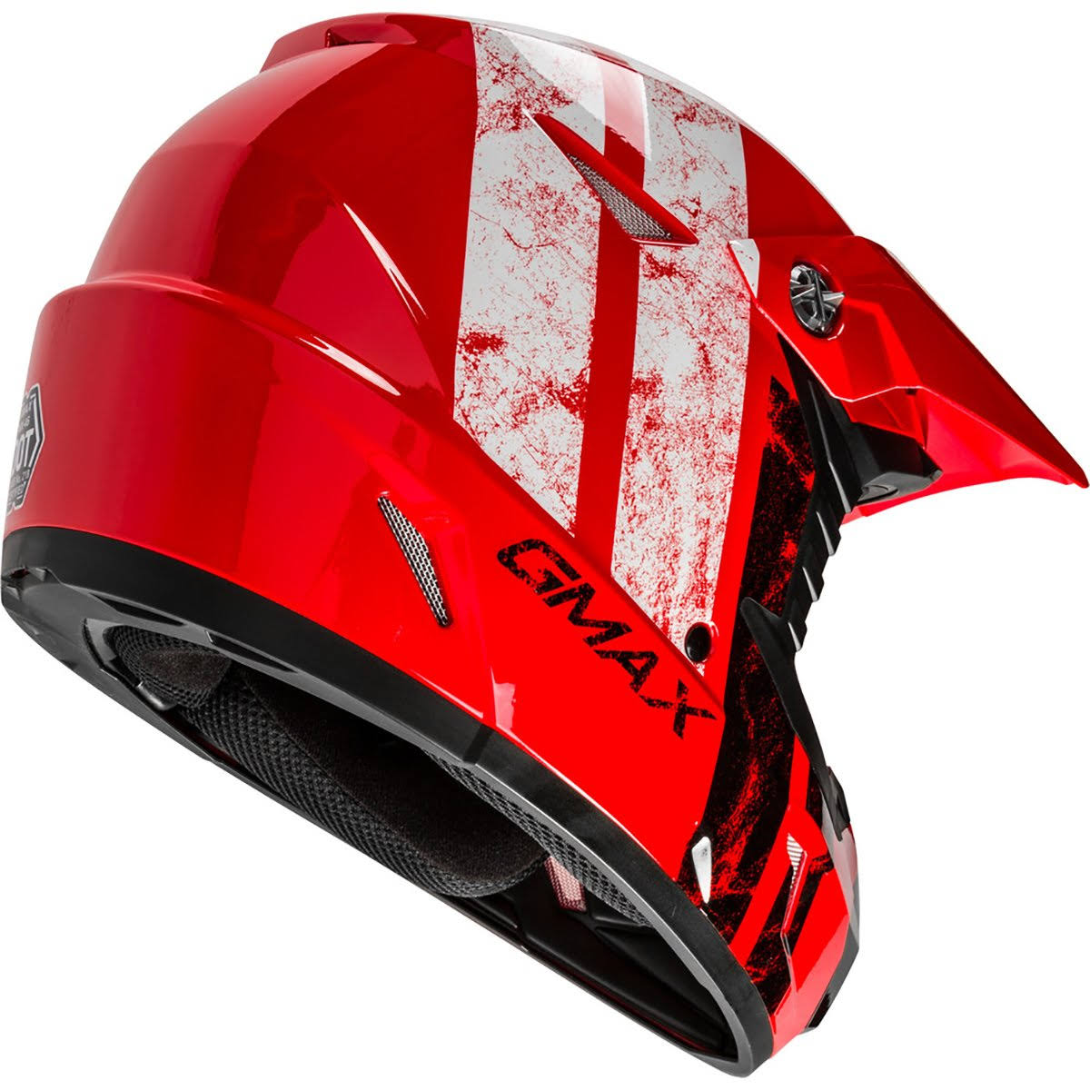 Matte Black/White/Red Off-Road Helmet Medium H5183