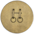 Brass Button and Zipper Cabinet Face Plate Backplate Hardware Set Pack of 2 H713