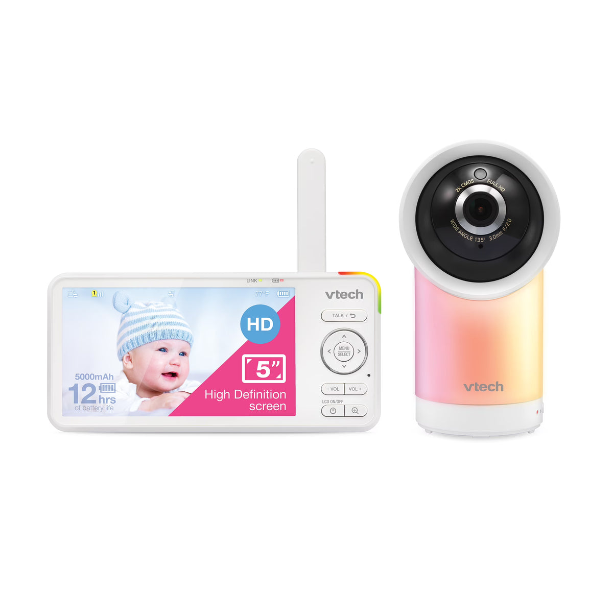 5" Smart Wi-Fi 1080p Pan & Tilt Video Baby Monitor T901