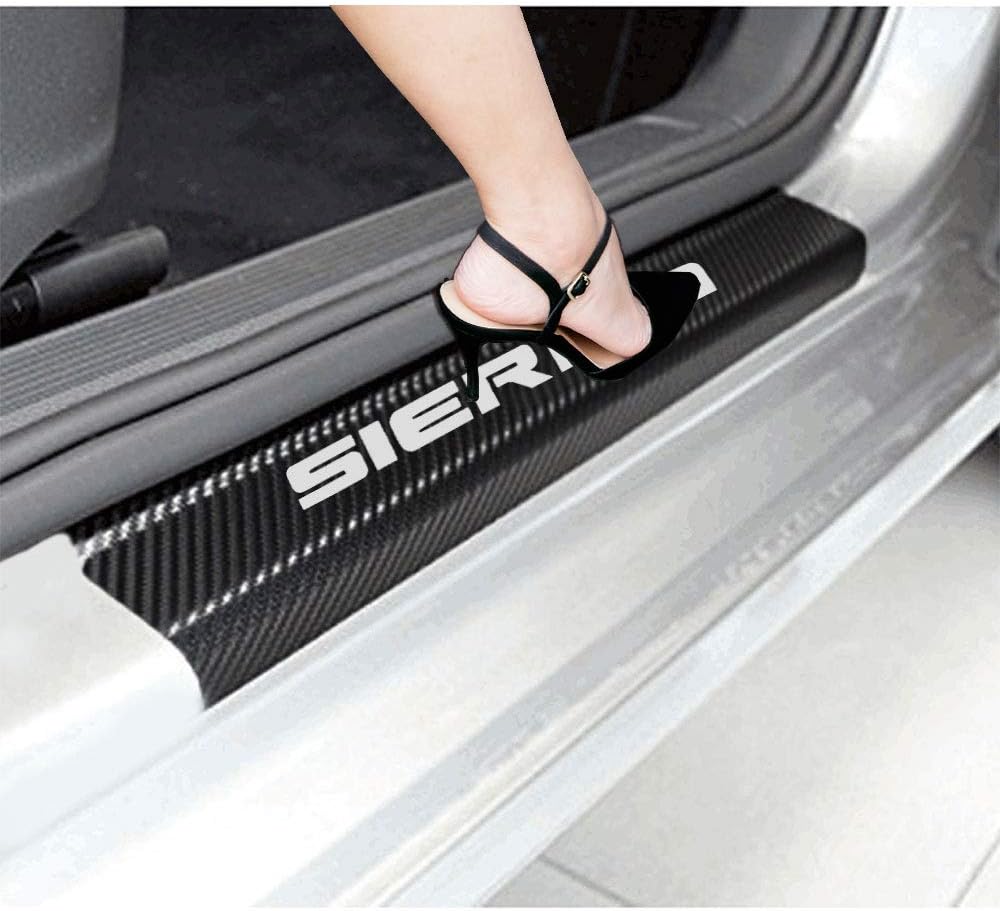 Blue Carbon Fibre Vinyl Car Door Decal Sticker E24365