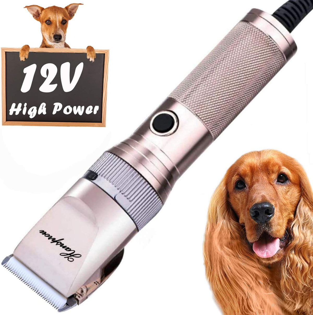 Dog Shaver Clippers with Guard Combs Brush Pack of 2 O7914