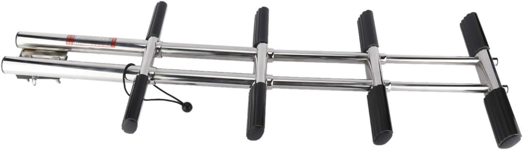 4 Step Dual Vertical Telescopic Boat Dive Ladder with transom mounting Bracket, 316 Stainless Steel Sport Ladder R466789