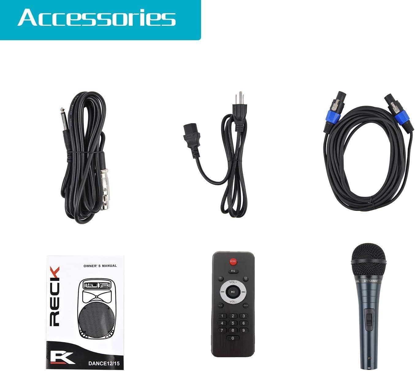 12-Inch 1000 Watts 2-Way Powered PA Speaker System with Bluetooth Y885