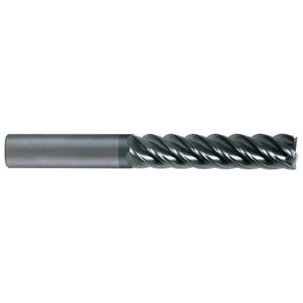 55CR V-Carb High Performance 5 Flute End Mill, Aluminum Titanium Nitride Coating, 1/2x22 Cutting Diameter, 5/8x22 Cutting G385670