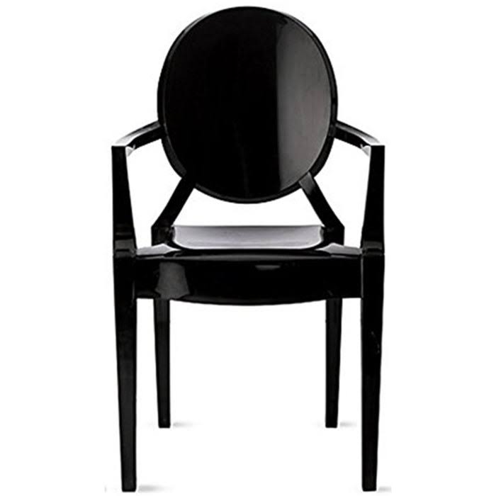 Black Oval Back Dining Armchair J107368