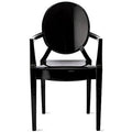 Black Oval Back Dining Armchair J107368