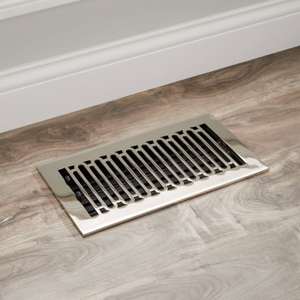 Brushed Nickel Floor Register W1521