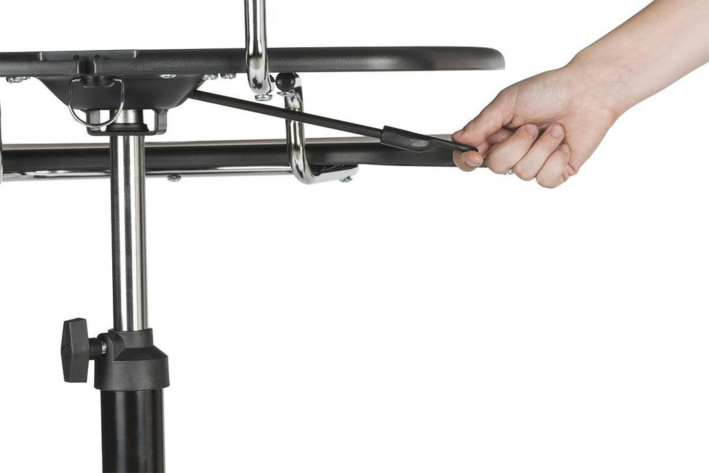 Sit-Stand Mobile Computer Desk Cart with CPU Shelf and Printer M462