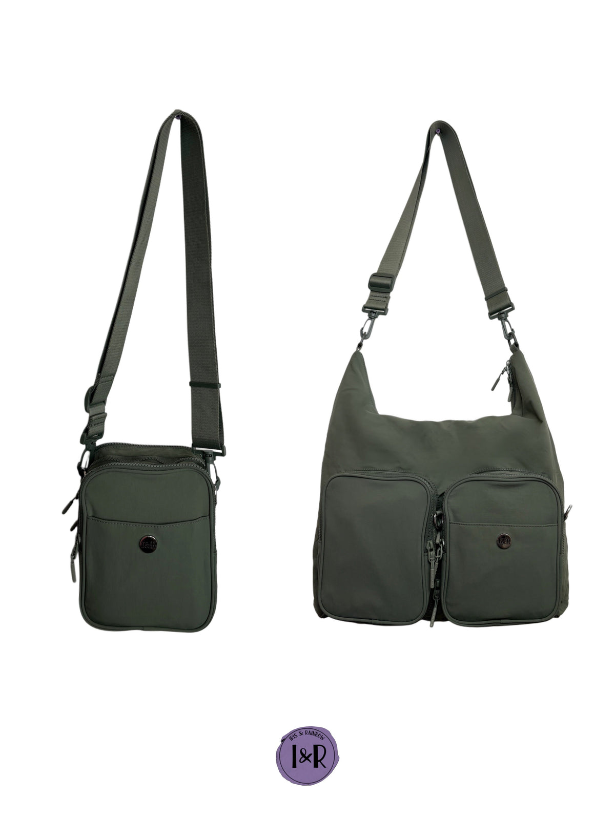 The Iris Flex Sling/Tote Bag (#2026) Fashionable Heart Shaped Tote Bag - By Iris & Rainbow