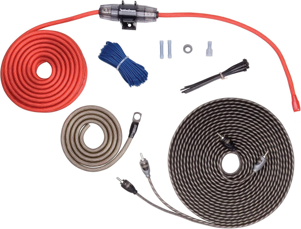 Two R2D4-12 Prime 12" Dual 4-Ohm Subwoofers, 500-Watt Punch Amplifier, Power Interconnect Kit E813836