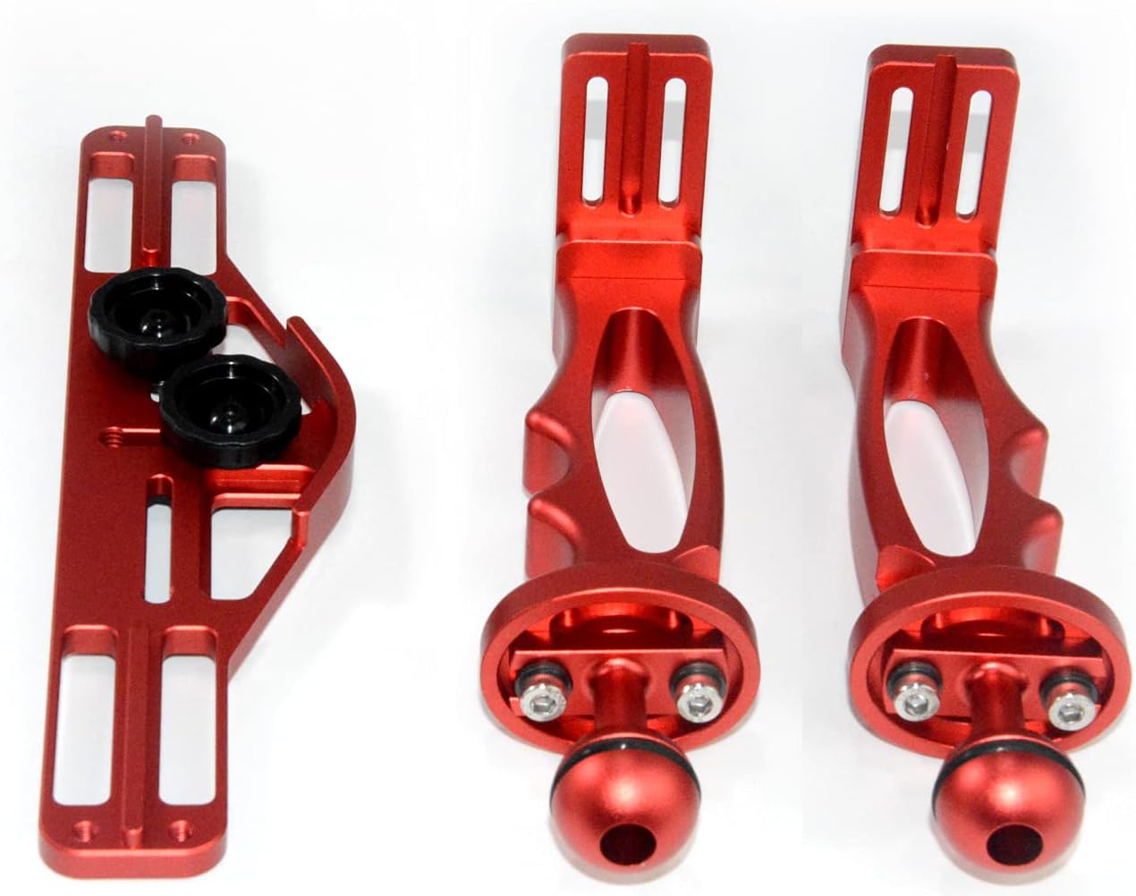 Red Color Pack of 2 Aluminum Alloy Underwater Camera Tray H152