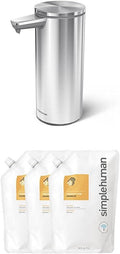 9 Oz. Brushed Stainless Steel Sensor Soap Pump with 3 pack Mandarin Gel Soap D699306