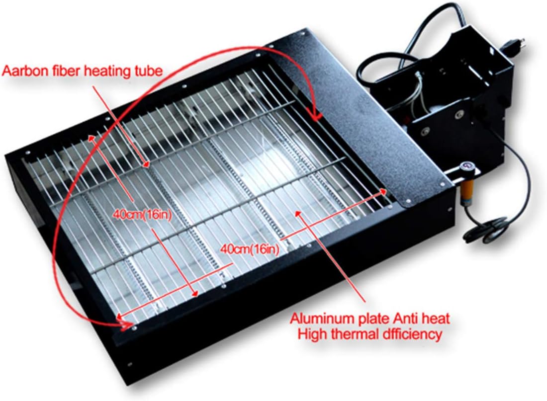 110V 1600W Multi-Color Screen Printing Flash Dryer with Sensor Switch N993