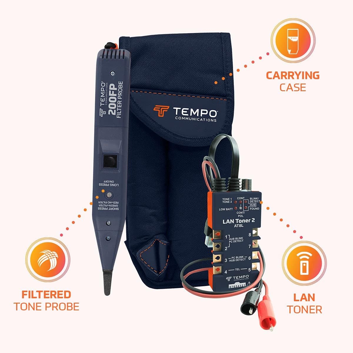 Digital LAN Tracing Kit with Filtered Tone Probe and LAN Toner C320
