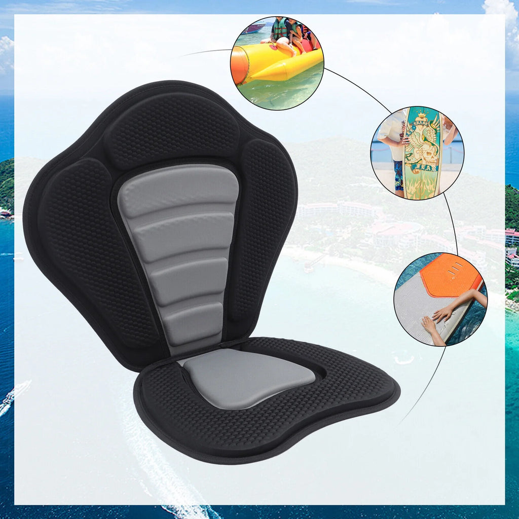 Adjustable Padded Kayak Seat with Back Support Storage Bag M376