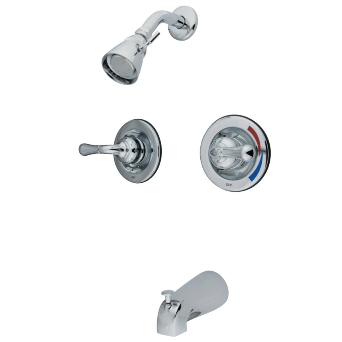 Satin Nickel Two Handle Tub & Shower Faucet S773538